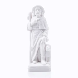 Figurka Świętego Rocha z alabastru patrona  chorób zakażnych 18 cm